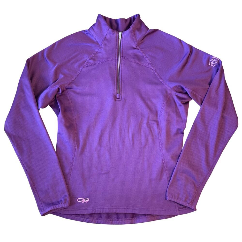Outdoor Research Radiant LT Waffle 1/4 Zip Fleece Pullover Purple Women’s Medium